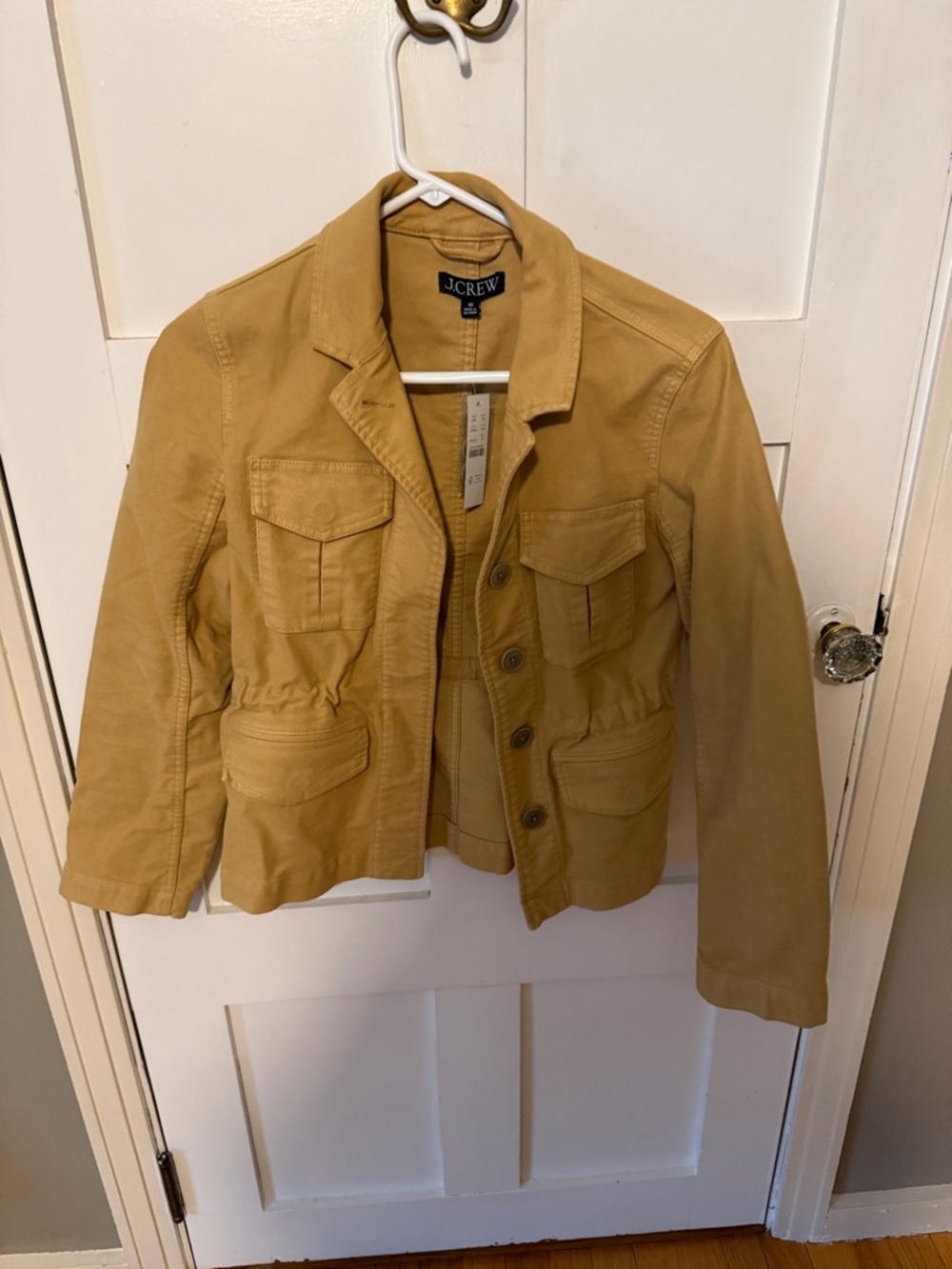 J. Crew Women's Mustard Utility Jacket with Front Pockets